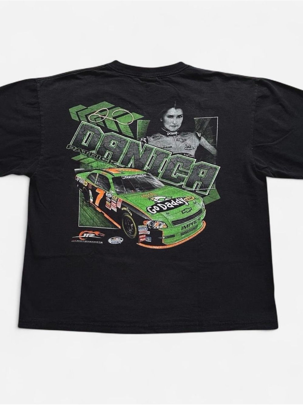 Danica Patrick GoDaddy Racing Graphic Tee - Black & Green XL